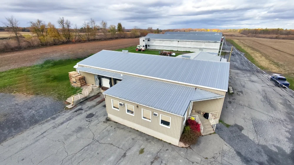 Aerial view of Aliments Desautels Foods, home of Glengarry Traditions.